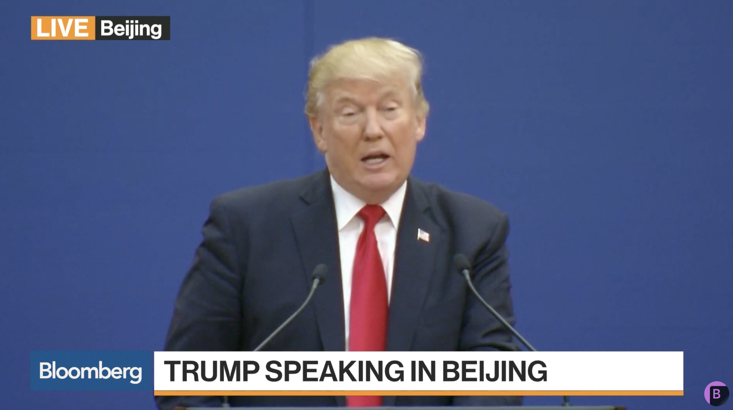 Trump speaking about China trade concerns